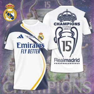 Real Madrid 15th Champions League Winner 2024 Unisex T-Shirt WRM1022