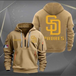 San Diego Padres MLB 2024 Personalized Trending Quarter Zip Hoodie