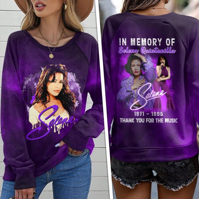 Selena Quintanilla Perez Round Neck Raglan Sleeve Sweatshirt GRS1038