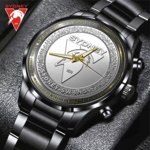 Sydney Swans Black Stainless Steel Watch GSW1180