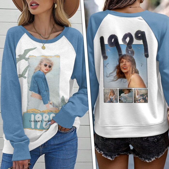 Taylor Swift Round Neck Raglan Sleeve Sweatshirt GRS1048