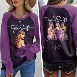 Taylor Swift Round Neck Raglan Sleeve Sweatshirt GRS1049