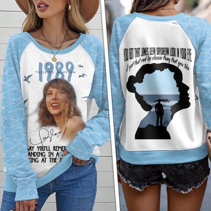 Taylor Swift Round Neck Raglan Sleeve Sweatshirt GRS1064