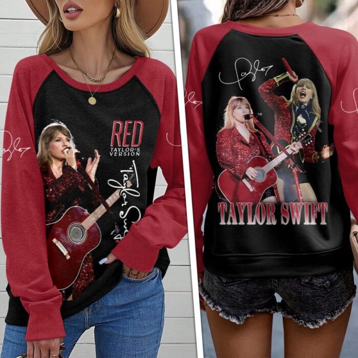 Taylor Swift Round Neck Raglan Sleeve Sweatshirt GRS1079