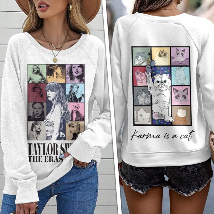 Taylor Swift Round Neck Raglan Sleeve Sweatshirt GRS1080