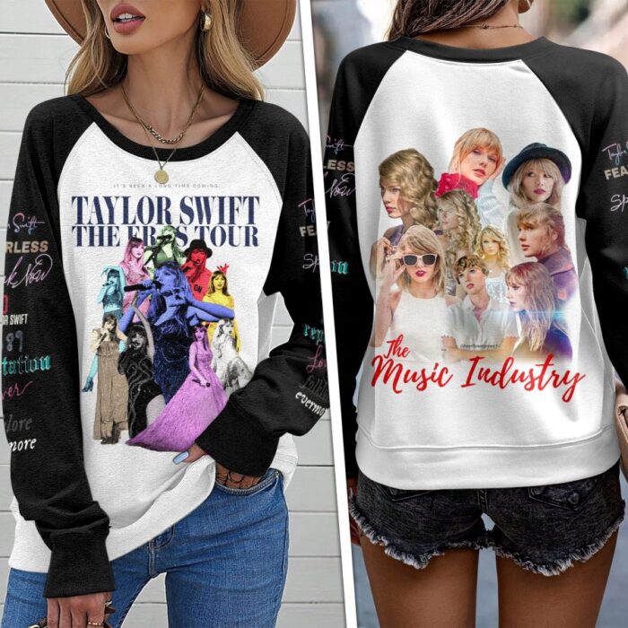 Taylor Swift Round Neck Raglan Sleeve Sweatshirt GRS1081