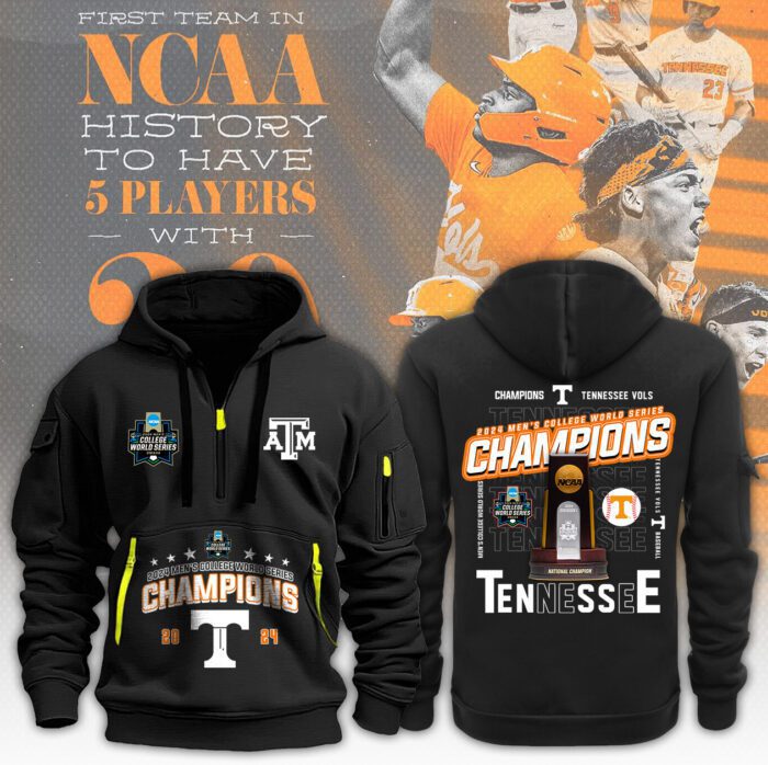 Tennessee Volunteers Baseball Champions 2024 NCAA College World Series Hoodie FTV1051