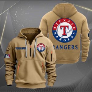 Texas Rangers MLB 2024 Personalized Trending Quarter Zip Hoodie