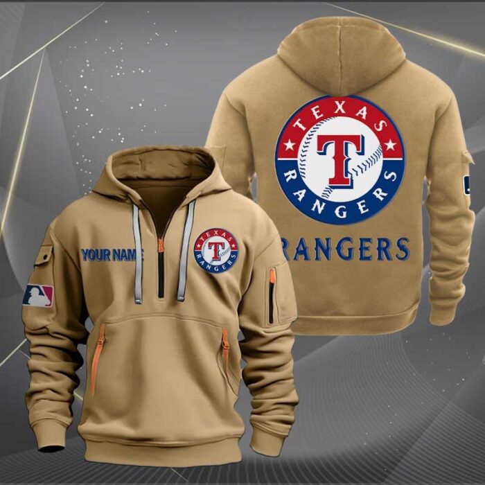 Texas Rangers MLB 2024 Personalized Trending Quarter Zip Hoodie