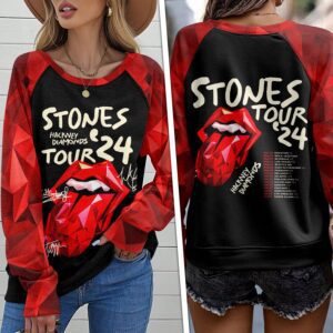 The Rolling Stones Round Neck Raglan Sleeve Sweatshirt GRS1022