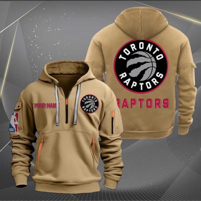 Toronto Raptors NBA 2024 Personalized Trending Quarter Zip Hoodie