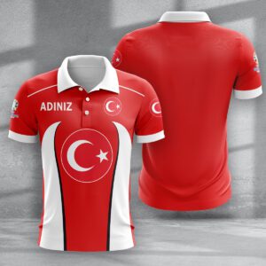 Turkey National Football Team Euro 2024 Zipper Polo Shirt