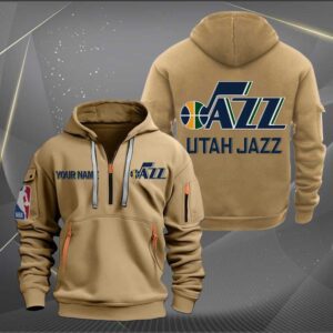 Utah Jazz NBA 2024 Personalized Trending Quarter Zip Hoodie