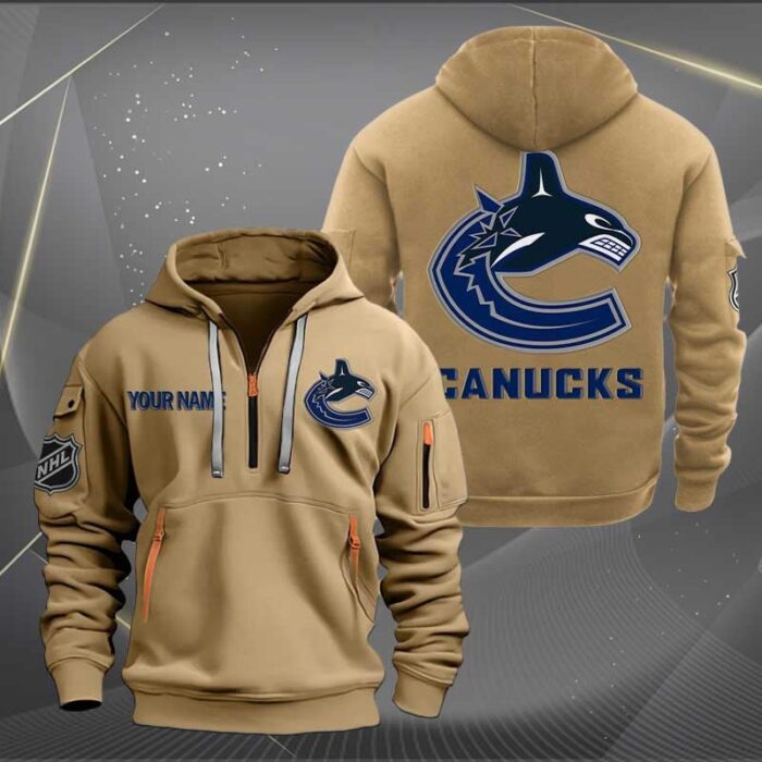 Vancouver Canucks NHL 2024 Personalized Trending Quarter Zip Hoodie