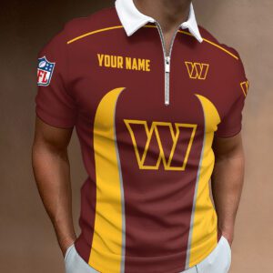Washington Football Team Zipper Polo Shirt