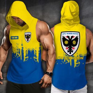 AFC Wimbledon Men Workout Hoodie Tank Tops WHT1514