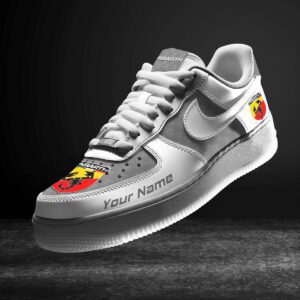 Abarth Grey Air Force 1 Sneakers AF1 Limited Shoes For Cars Fan LAF2747