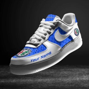 Alfa Romeo Blue Air Force 1 Sneakers AF1 Limited Shoes For Cars Fan LAF2570