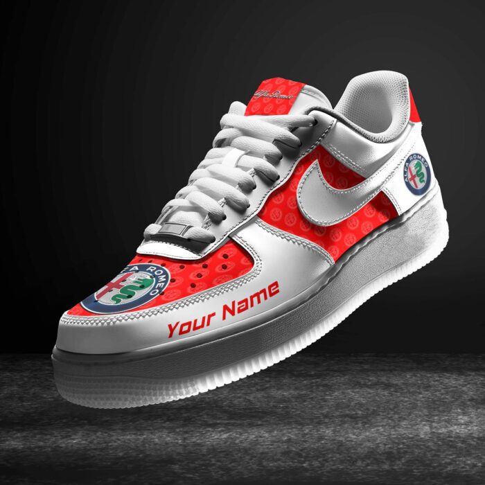 Alfa Romeo Red Air Force 1 Sneakers AF1 Limited Shoes For Cars Fan LAF2573
