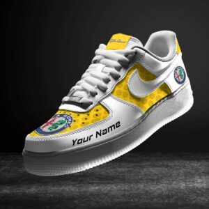 Alfa Romeo Yellow Air Force 1 Sneakers AF1 Limited Shoes For Cars Fan LAF2574