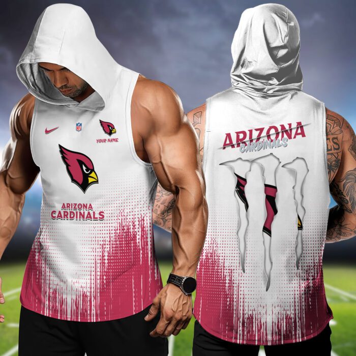 Arizona Cardinals NFL Hoodie Tank Top Workout Outfit WHT1159