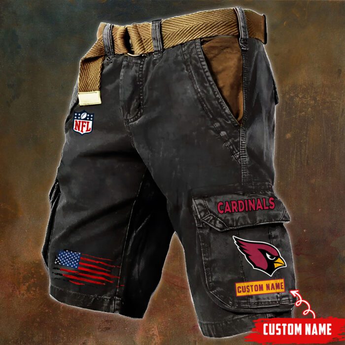 Arizona Cardinals NFL Personalized Pocket Print Cargo Shorts V2 Perfect Gift For Fans MCS1103