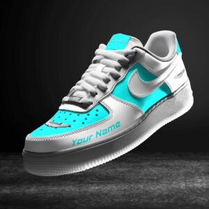 Aston-Martin Cyan Air Force 1 Sneakers AF1 Limited Shoes For Cars Fan LAF2378