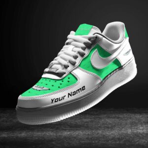 Aston-Martin Light Green Air Force 1 Sneakers AF1 Limited Shoes For Cars Fan LAF2372
