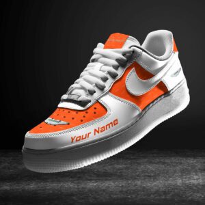 Aston-Martin Orange Air Force 1 Sneakers AF1 Limited Shoes For Cars Fan LAF2375