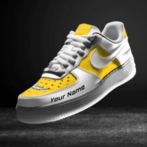 Aston-Martin Yellow Air Force 1 Sneakers AF1 Limited Shoes For Cars Fan LAF2374