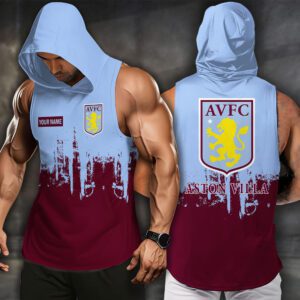 Aston Villa F.C Men Workout Hoodie Tank Tops WHT1591