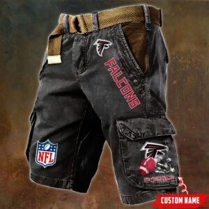 Atlanta Falcons NFL Football Custom Name Pocket Print Cargo Shorts V2 Perfect Gift For Fans MCS1231