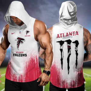 Atlanta Falcons NFL Hoodie Tank Top Workout Outfit WHT1160