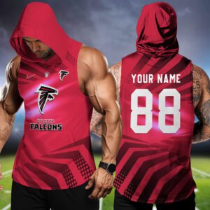 Atlanta Falcons NFL Hoodie Tank Top Workout Outfit WHT1192