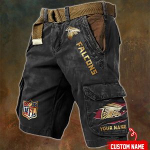 Atlanta Falcons NFL New Personalized Golden Pocket Print Cargo Shorts V2 MCS1171