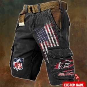 Atlanta Falcons NFL New Personalized Pocket Print Cargo Shorts V2 MCS1135