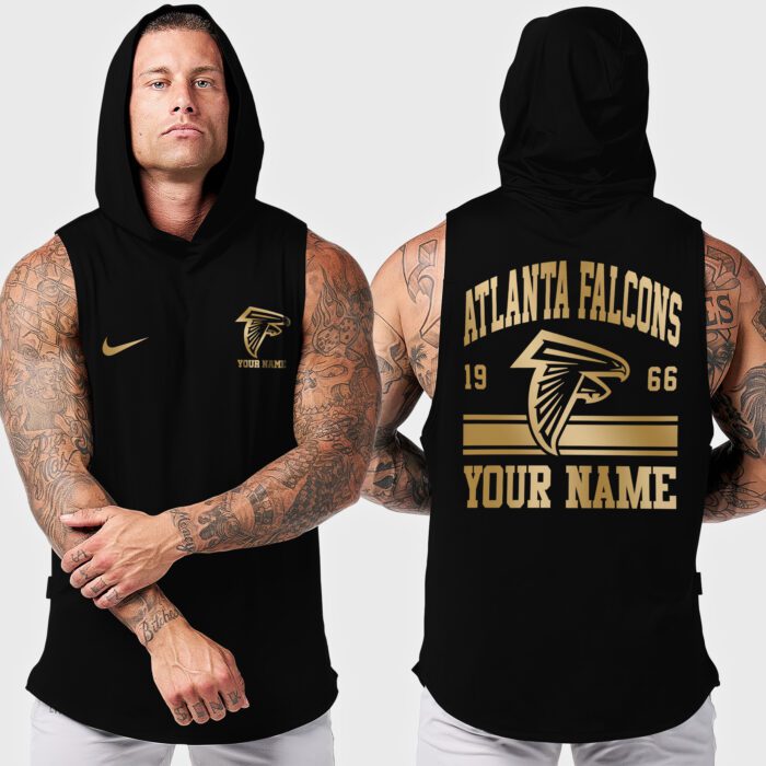 Atlanta Falcons NFL Personalized Men Workout Hoodie Tank Tops WHT1290