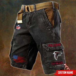 Atlanta Falcons NFL Personalized Pocket Print Cargo Shorts V2 Perfect Gift For Fans MCS1105