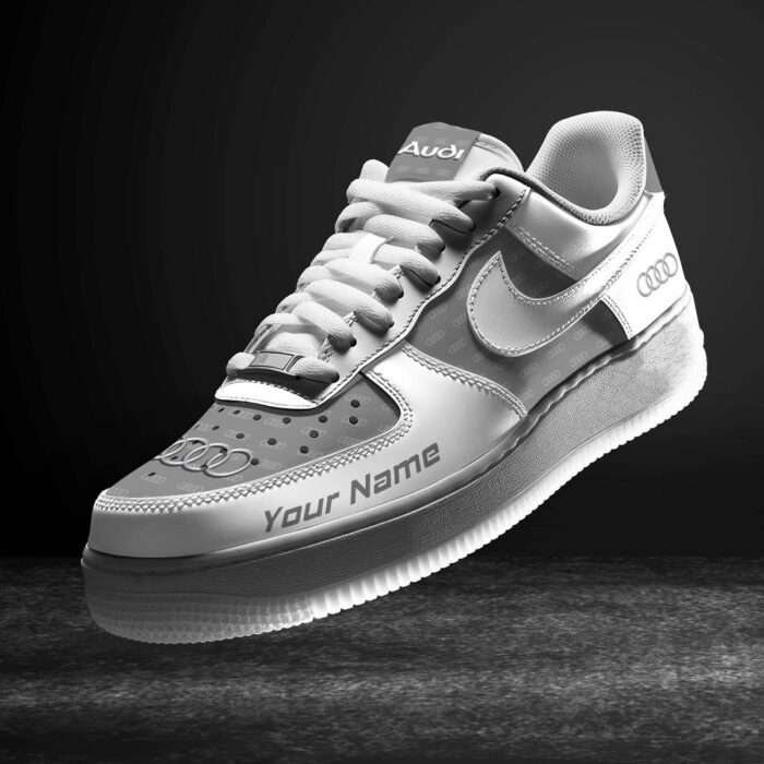 Audi Grey Air Force 1 Sneakers AF1 Limited Shoes For Cars Fan LAF2007