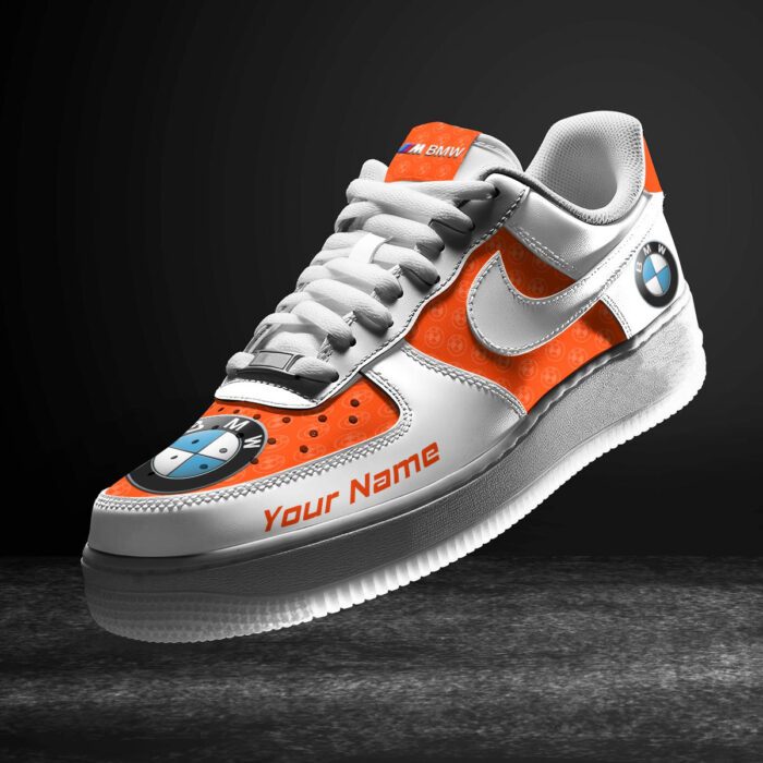 BMW M Orange Air Force 1 Sneakers AF1 Limited Shoes For Cars Fan LAF2085
