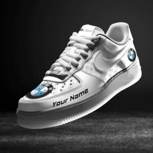 BMW M White Air Force 1 Sneakers AF1 Limited Shoes For Cars Fan LAF2089