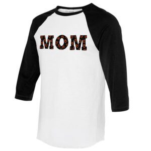 Baltimore Orioles Mom 3/4 Black Sleeve Raglan Shirt