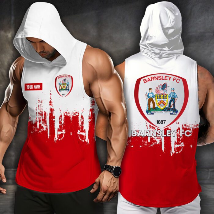 Barnsley F.C Men Workout Hoodie Tank Tops WHT1494