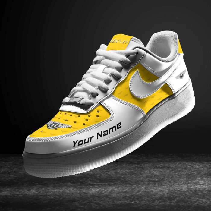Bentley Yellow Air Force 1 Sneakers AF1 Limited Shoes For Cars Fan LAF2324