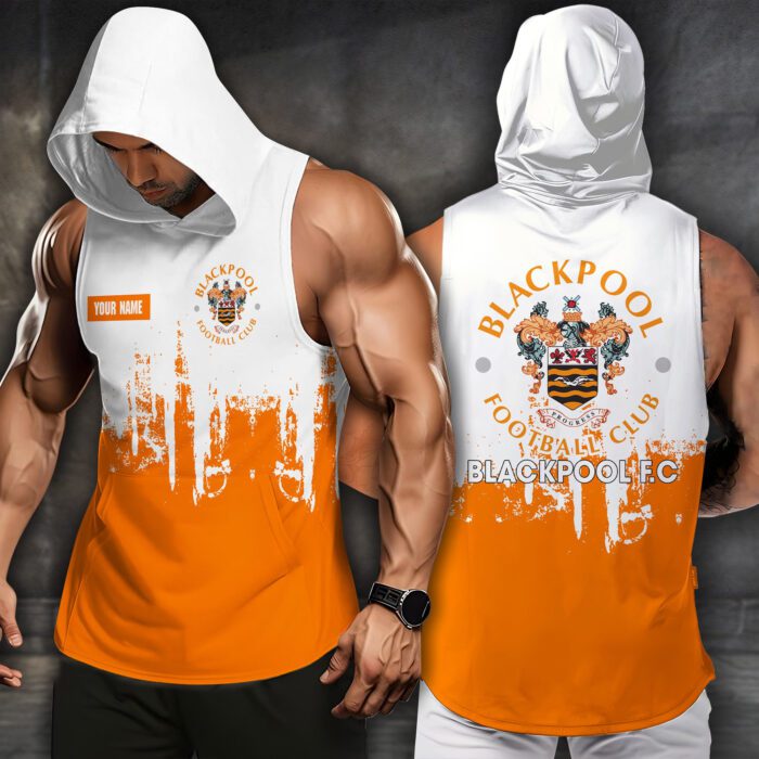 Blackpool F.C Men Workout Hoodie Tank Tops WHT1504