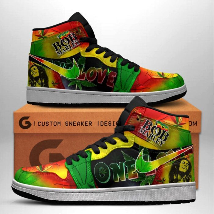 Bob Marley Air Jordan 1 Sneaker JD1 Shoes For Fans GSS1015