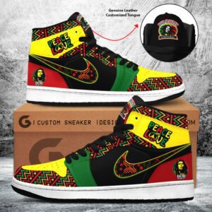 Bob Marley Air Jordan 1 Sneaker JD1 Shoes For Fans GSS1020