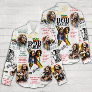 Bob Marley Women Casual Shirt 3D Linen Shirt GWS1179