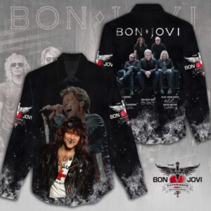 Bon Jovi Women Casual Shirt 3D Linen Shirt GWS1136