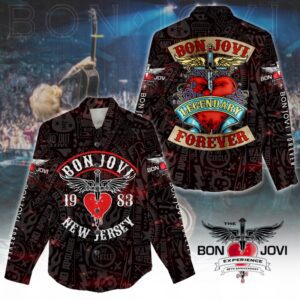 Bon Jovi Women Casual Shirt 3D Linen Shirt GWS1153